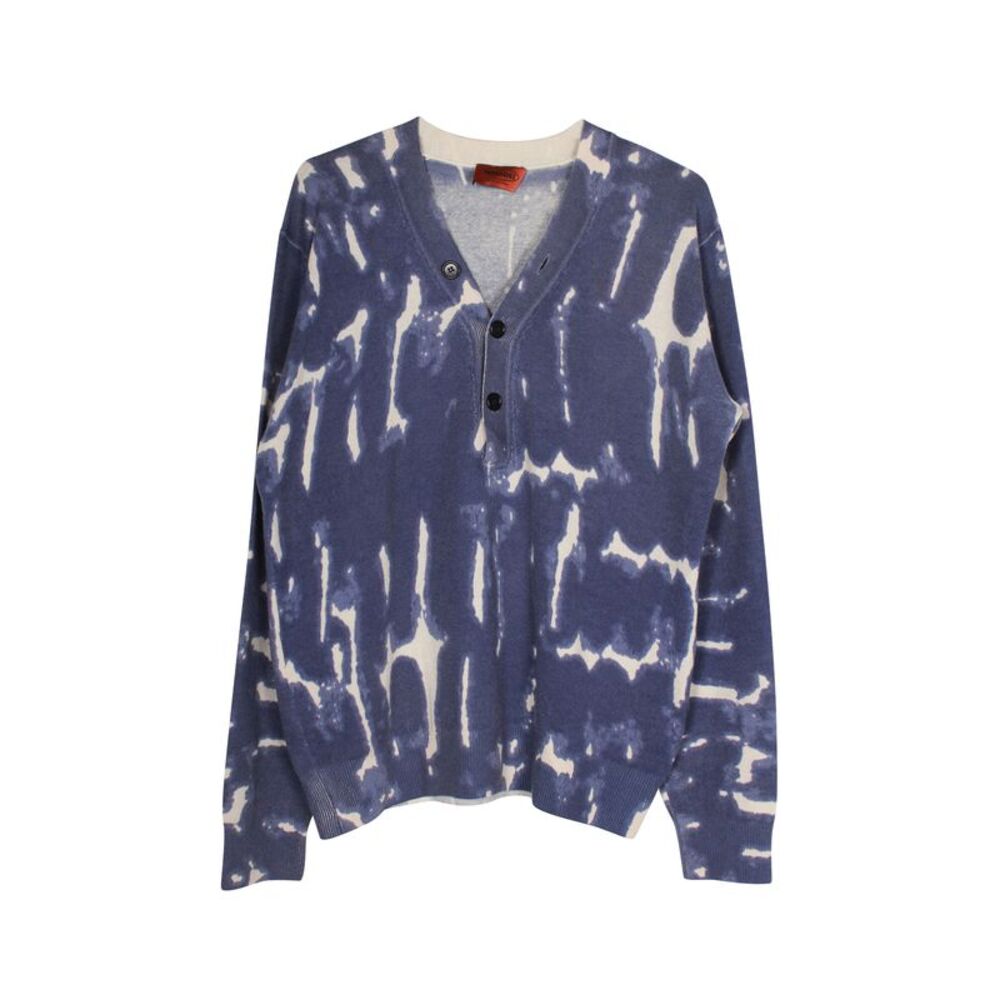 Missoni Tie Dye Effect Knit Sweatshirt in Blue Cashmere